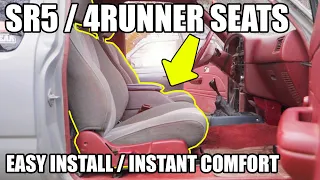 EASY Increase the Comfort of Your Toyota Pickup! SR5 / 4Runner seats install.