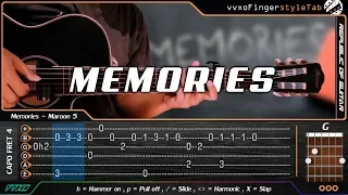 Maroon 5 - Memories - Cover (Fingerstyle Guitar Cover) + TABS Tutorial