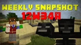 Minecraft Snapshot - 12w34a 12w34b Wither Boss, Frames, Crops, Dyed Armor & Lots More ! ! ! (HD)