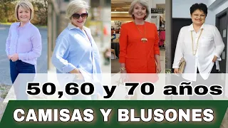 BLUSAS y BLUSONES Para SEÑORAS DE 50,60,70 AÑOS Looks Modernos y Elegantes Para Señoras Modernas