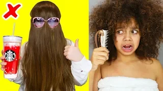 Long Hair VS Curly Hair Struggles & Problems - Life Hacks