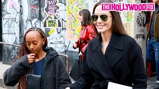 Angelina Jolie Takes Her & Brad Pitt's Daughter Zahara Jolie-Pitt Out On An All Day Shopping Spree