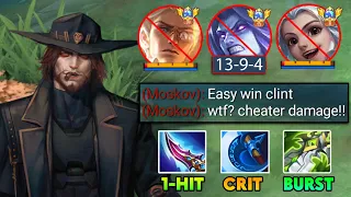 CLINT BUILD THE PERFECT FULL DAMAGE BUILD AGAINST META ENEMIES!🔥 ( 100% BROKEN! ) - Mobile legends