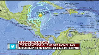 Massive earthquake centered in the Caribbean; tsunami possible for US territories