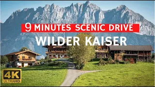 Scenic Drive up to Austrian Mountains in Ellmau 🇦🇹 Wilder Kaiser (4K 60fps)