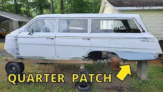 Transforming This Rusty 1962 Chevrolet Belair Wagon With Some Rear Quarter Panel Fabrication