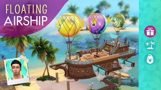 I Built a FLOATING Airship! Sims 4 Sulani Build Tour (No CC or Mods)