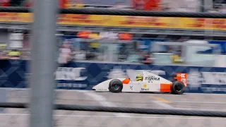 Sebastian Vettel tribute to Ayrton & Ratzenberger - F1 GP Imola 2024 - McLaren MP 4/8 V12 sound