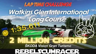 LAP TIME CHALLENGE | Skoda VGT | Watkins Glen | 2 MILLION CREDITS | GT7