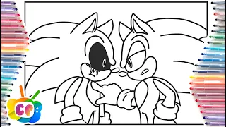 Sonic vs Sonic Exe / Sonic Coloring Pages / Tetrix Bass  ROY KNOX - When Im Gone [NCS Release]