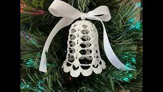 How to Crochet a Bell Ornament for a Christmas Tree - Tutorial #1