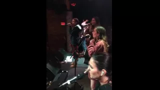 Cimorelli singing "Unwritten" at the soundcheck in Vienna, VA