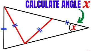 Can you find Angle X in the the isosceles Triangle? | Important Geometry skills explained