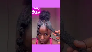 Cute 4 type natural hairstyle💞🎀