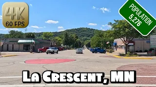 Driving Around Small Town La Crescent, Minnesota in 4k Video