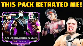 MK Mobile. Elite NetherRealm Elder God Pack Opening That Made Me VERY SAD!