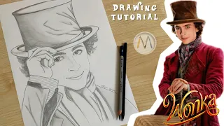 How To Draw Willy Wonka / Timothee Chalamet / Wonka 2023 / Drawing tutorial