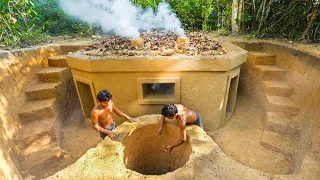 Living Off Grid Built The Most Secret Underground House with Deep Hole Well Swimming Pool