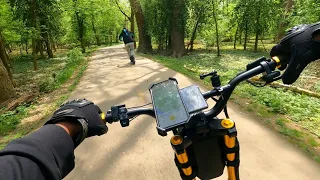 20 MILE SCENIC TRAIL RUN ON THE WOLF KING GT PRO  🛴 OLENTANGY RIVER