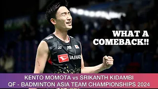 Kento Momota 桃田 賢斗 vs Srikanth Kidambi | Badminton Asia Team Championships 2024