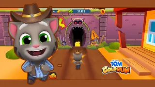 Talking Tom Gold Run - WILD WEST Version UNDER TUNNEL Full Screen Android iOS Gameplay