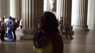 Star Swain sings "The National Anthem" live at the Lincoln Memorial in Washington, D.C. 6/16/16