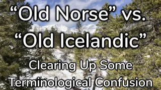 "Old Icelandic" and "Old Norse": The Same and Different