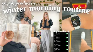 WINTER MORNING ROUTINE 2022🧣 cozy & productive, building healthy habits, skincare | Vlogmas day 14