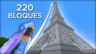 Construí una ENORME Torre Eiffel En Minecraft Survival!