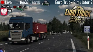 [🔴LIVE] ETS 2 1.48 | Fikcyjna Polska 1:5 Kipper Addon | Gość live: Dżordż 🚛🚦🚧 #ets2 #live