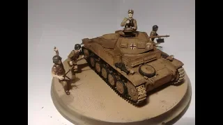 Tamiya Panzer 2 Ausf F/G 1/35 I Afrika Korps Diorama