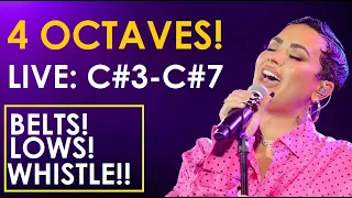 DEMI LOVATO - 4 OCTAVES OF VOICE (LIVE VOCAL RANGE: C#3-C#7)!