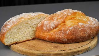 If You Have Water & Flour at Home, Make This Delicious Bread | Easy Traditional Country Bread Recipe