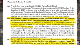 Nota da Diretoria Financeira da Gestão Duilio sobre o Balanço do Fundo Arena 2023