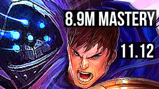 JAX vs GAREN (TOP) | 8.9M mastery, 3000+ games, 9/1/3, Godlike | KR Diamond | v11.12