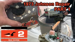 Johnson 2HP Outboard. Carb removal and cleaning. Coil, Points and Condenser replacement. Start Stall