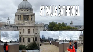 View of St Paul's Cathedral from the lift of One New Change 2019