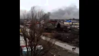 Обстрел Мариуполя градом 24.01 . Снято жителем The bombardment of hail Mariupol