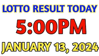 Lotto Result Today 5pm January 13, 2024 Swertres Ez2 Pcso