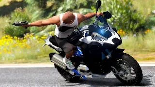 GTA V: FUGA de BMW R1200 (MOTO DO VIDA DE JOVEM) GTA V MODS - Tj