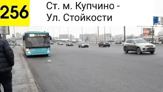 Автобус 256. Ст. м. Купчино - Ул. Стойкости