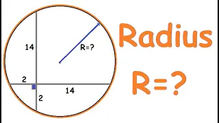 Find radius of the circle when two intersecting chords are given RMO INMO PRMO SSB IMO IBPS