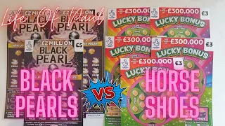 I'm on the hunt for Horseshoes and pearls £30 of Scratch Cards!