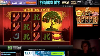 SHARKSLOTS Wishing Tree Slot Big Win  Casino Bonus in description