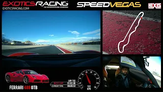Exotics Racing at SpeedVegas in a Ferrari 488 GTB. Sub one minute lap.