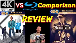 Cool Hand Luke 4K & The Maltese Falcon 4K UHD Blu Ray Review 4K vs BluRay Image Comparisons Unboxing