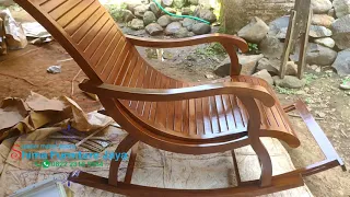 kursi goyang kayu jati solid asli buatan jepara
