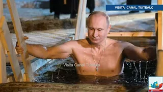 Putin se baña en aguas heladas para celebrar la Epifanía ortodoxa Video