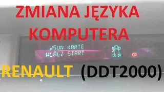 Zamiana języka komputera RENAULT - DDT2000