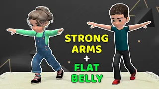 FLAT BELLY + STRONG ARMS: UPPER BODY & CORE EXERCISES FOR KIDS